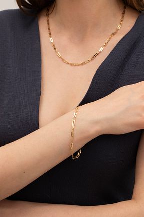 دستبند طلا طلائی زنانه 14 عیار NİSERAJEWELLERY - کد 848147787
