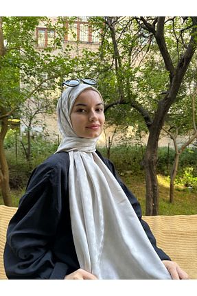 شال بژ زنانه پنبه ای shalby - کد 830318178