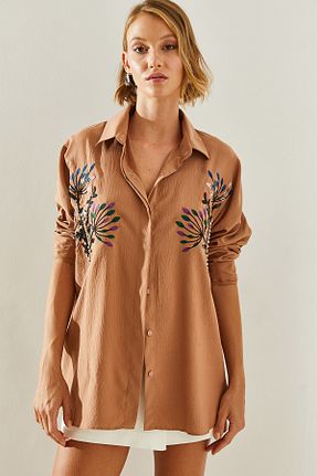 پیراهن قهوه ای زنانه رگولار Bianco Lucci - کد 848126686