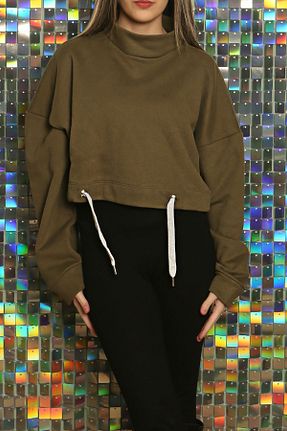 سوئیشرت سبز زنانه چاپی Sclouthe - کد 784940617