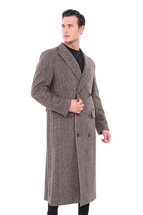 پالتو قهوه ای مردانه پشمی ŞAN GİYİM - کد 848199045