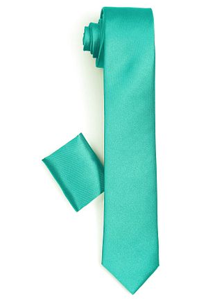 کراوات فیروزه ای مردانه ویسکون پلی استر Varetta - کد 4937175