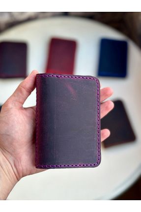 کیف پول بنفش زنانه ابعاد کوچک clawleather - کد 825030235
