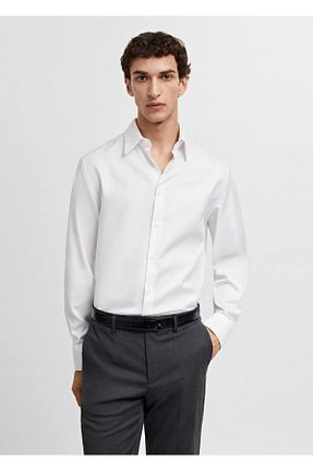 پیراهن آبی مردانه رگولار MANGO Man - کد 787875975