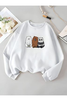 سوئیشرت سفید بچه گانه رنگی Serays moda - کد 753939041