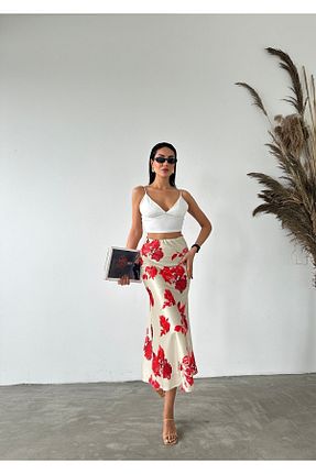 دامن صورتی زنانه ساتن Fiori - کد 825495887