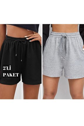 شلوارک و برمودا مشکی زنانه فاق بلند DAXİS Sportwear Company - کد 846611789