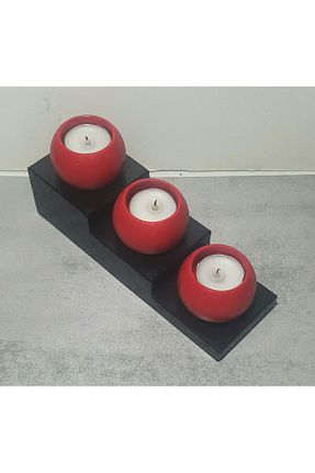 شمعدان و شمع گیر قرمز Taş Tozu Bay3 Hobi - کد 842071684
