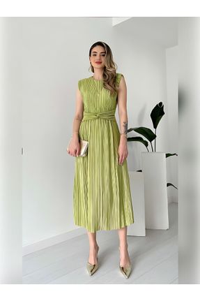 لباس سبز زنانه بافتنی لیکرا رگولار کد 843407925