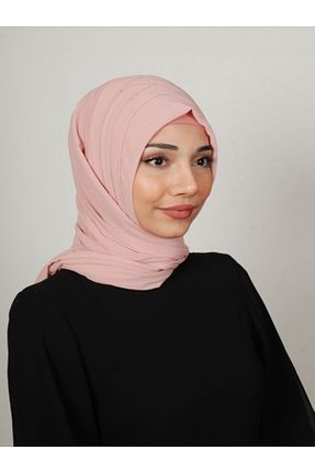 روسری صورتی کرپ Yasmin S