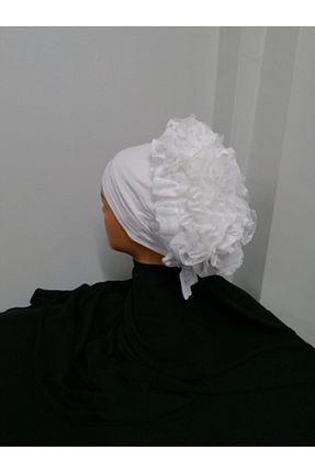 روسری سفید پنبه ای Yasmin S
