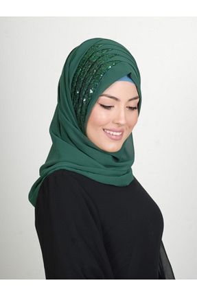 روسری سبز شیفون Yasmin S