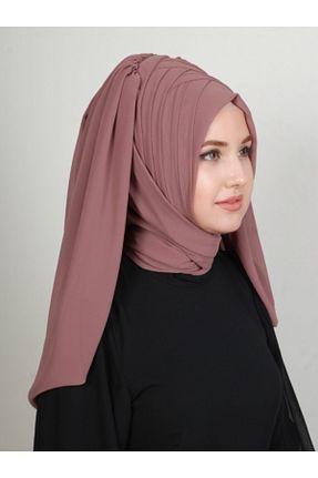 روسری صورتی کرپ Yasmin S
