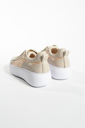 کفش اسنیکر بژ زنانه بند دار Gökçe Shoes - کد 848073587