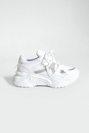 کفش اسنیکر سفید زنانه بند دار Gökçe Shoes - کد 848085209