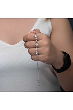دستبند نقره مشکی زنانه 22 عیار Genel Markalar - کد 794149055
