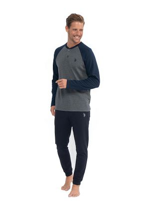 ست لباس راحتی طوسی مردانه پنبه ای U.S. Polo Assn. - کد 848125057
