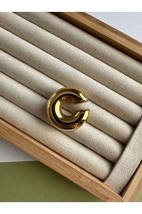 گوشواره غضروفی جواهر طلائی زنانه استیل ضد زنگ ringbox - کد 819671662