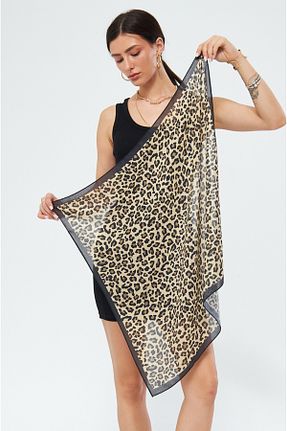 دستمال گردن قهوه ای زنانه پلی استر DSCARF - کد 848128240