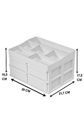 نظم دهنده جواهرات و آرایش سفید پلاستیک Pufwin Home - کد 848186989