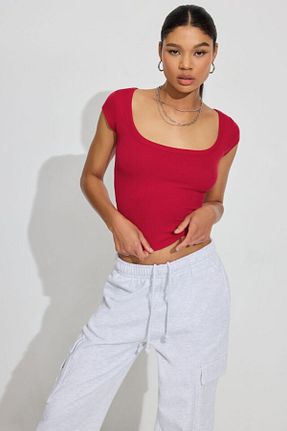 بلوز قرمز زنانه ساده Teenystore - کد 848186362