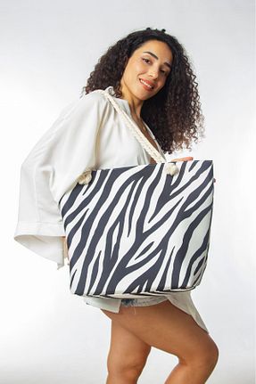کیف ساحلی مشکی زنانه پارچه ای Nehir women bag - کد 826341486