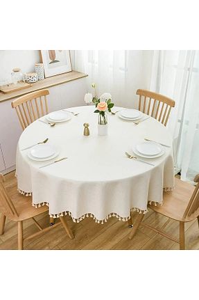 رومیزی بژ Fırfırlı Zeren Home - کد 826532916
