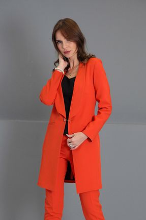 کت نارنجی زنانه Blazer ÖNDER ÖZSOY - کد 378776043