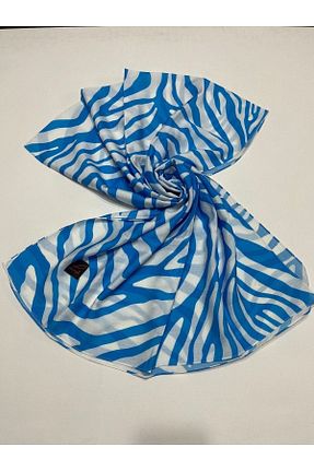 شال آبی زنانه پنبه ای Loryan - کد 717252216