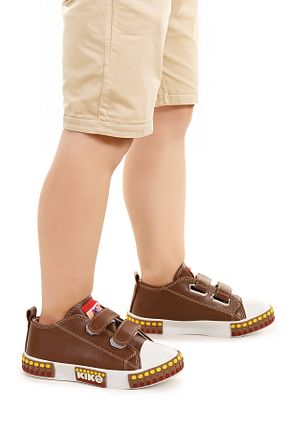 کفش اسنیکر قهوه ای بچه گانه چسبی Kiko Kids - کد 848127885