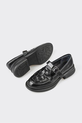 کفش کژوال مشکی زنانه چرم خالص Elle - کد 848383944