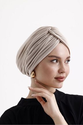 کلاه شنای حجاب بژ زنانه ladrans - کد 848463151