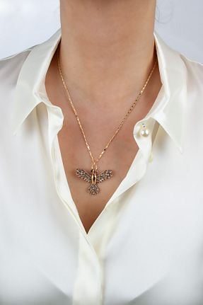 گردنبند جواهر طلائی زنانه زیرکن Pridza - کد 848461391
