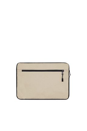 کیف لپ تاپ و مدارک بژ زنانه پارچه ای mugo - کد 848486822