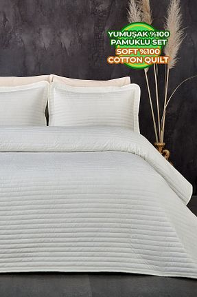 روتختی تکنفره سفید پنبه ای Evlen Home Collection - کد 841001535
