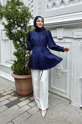 پیراهن حجاب سرمه ای زنانه رگولار Oven - کد 848502847