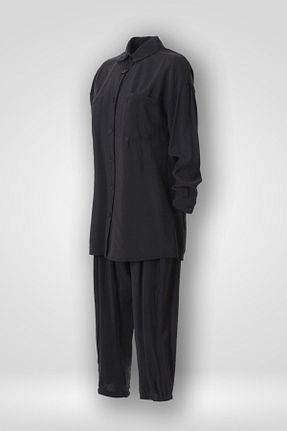 ست بالاتنه و پائین تنه حجاب مشکی زنانه رگولار Hilal Moda - کد 848562225