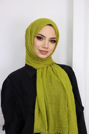 شال سبز زنانه پنبه - پلی استر کد 848659832