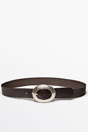 کمربند قهوه ای زنانه چرم خالص Massimo Dutti - کد 845352449