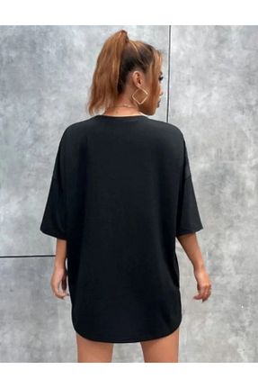 تیشرت مشکی زنانه اورسایز Byozze - کد 848346694