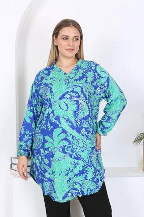 تونیک حجاب آبی زنانه پنبه ای Genel Markalar - کد 848419970