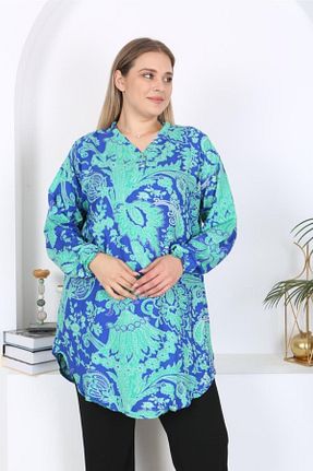 تونیک حجاب آبی زنانه پنبه ای Genel Markalar - کد 848419970
