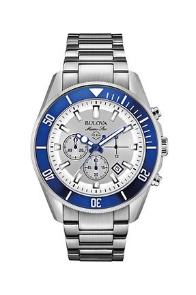 ساعت مچی سفید مردانه استل (فولاد) Bulova - کد 1932251