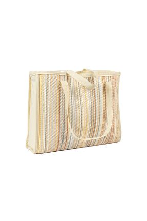 کیف ساحلی بژ زنانه حصیر WOOF HOME - کد 840029522