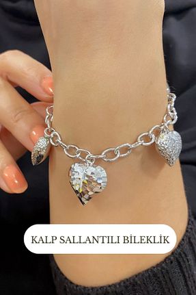 دستبند نقره سفید زنانه 925 عیار Hepimitu - کد 411845279