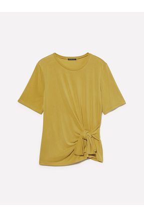 تیشرت زرد زنانه یقه دوچرخه Sisley - کد 848565136