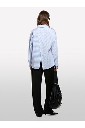 پیراهن آبی زنانه اورسایز Sisley - کد 848602538