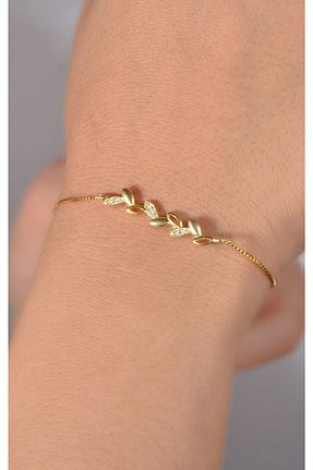 دستبند نقره طلائی زنانه 925 عیار jelux silver - کد 302398767
