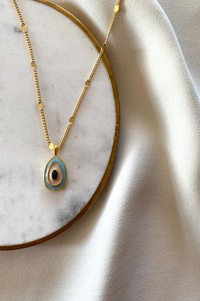 گردنبند جواهر طلائی زنانه روکش طلا gaila design - کد 130004477