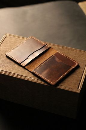 کیف پول طوسی زنانه سایز متوسط Atölye Çınar Leather Handmade - کد 848645292